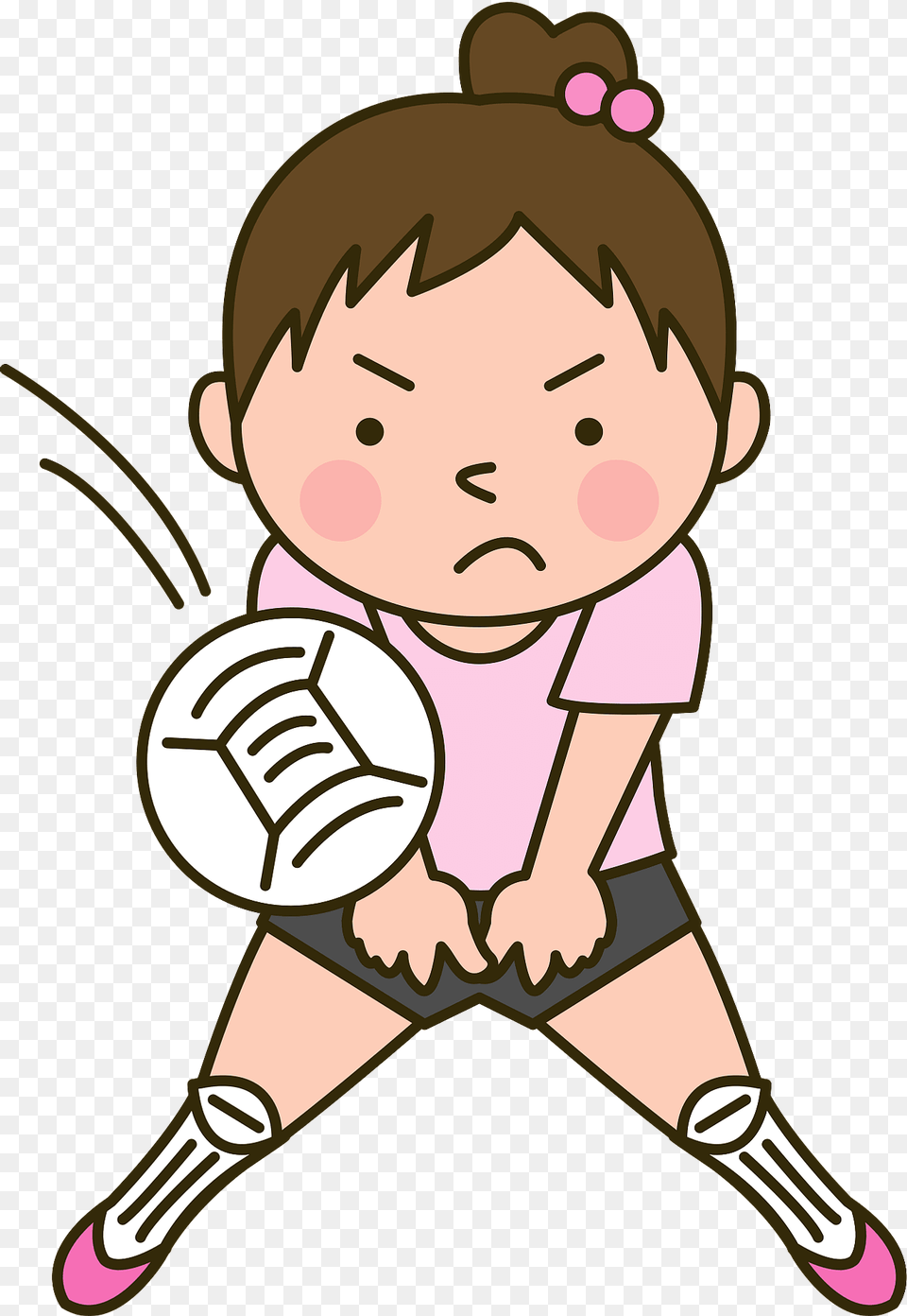 Girl Volleyball Player Clipart, Baby, Person, Soccer Ball, Soccer Png Image