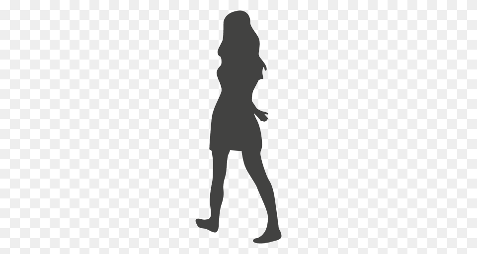 Girl Walking Barefoot Silhouette, Person, Head Png