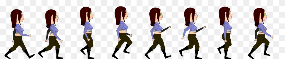 Girl Walking Side, Book, Comics, Publication, Person Free Transparent Png