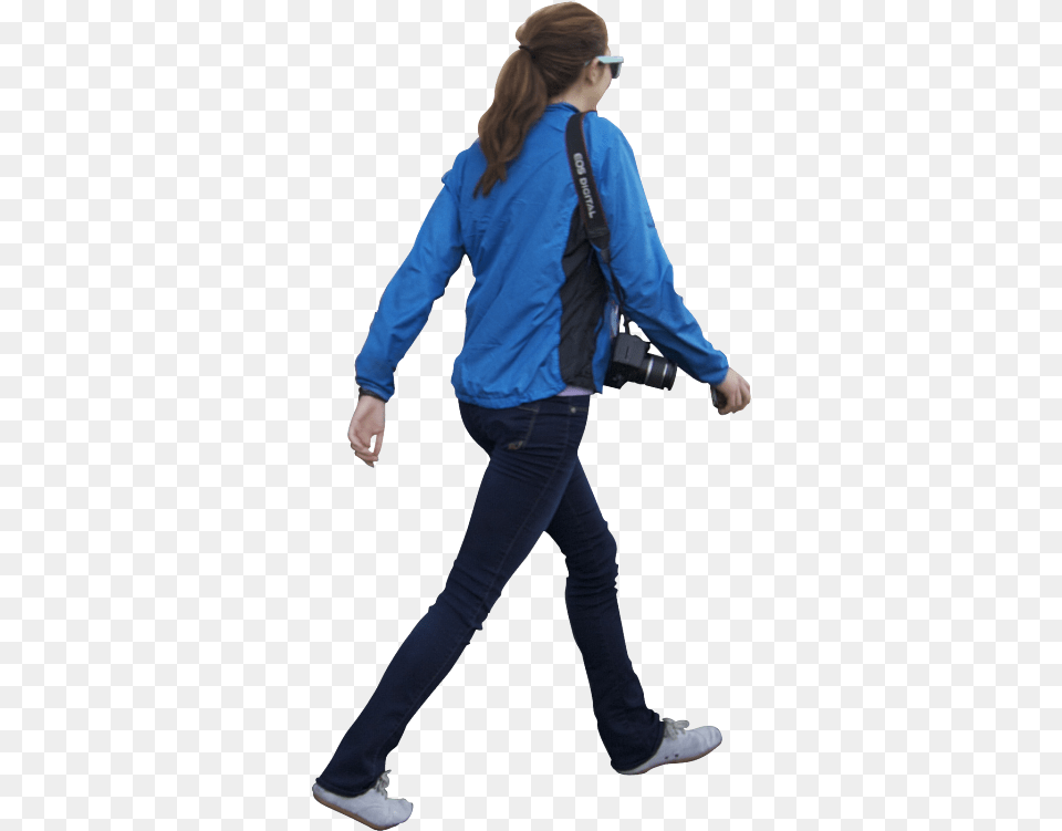 Girl Walking With Camera Render People Walking, Adult, Sleeve, Person, Pants Png Image