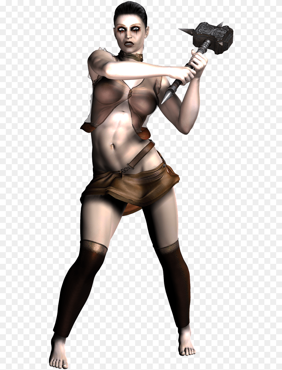 Girl Warrior Fantasy Photo Firearm, Adult, Person, Female, Costume Free Transparent Png