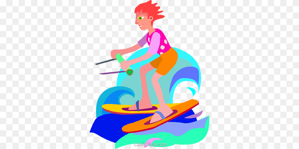 Girl Water Skiing Royalty Vector Clip Art Illustration, Baby, Person, Outdoors, Face Free Transparent Png