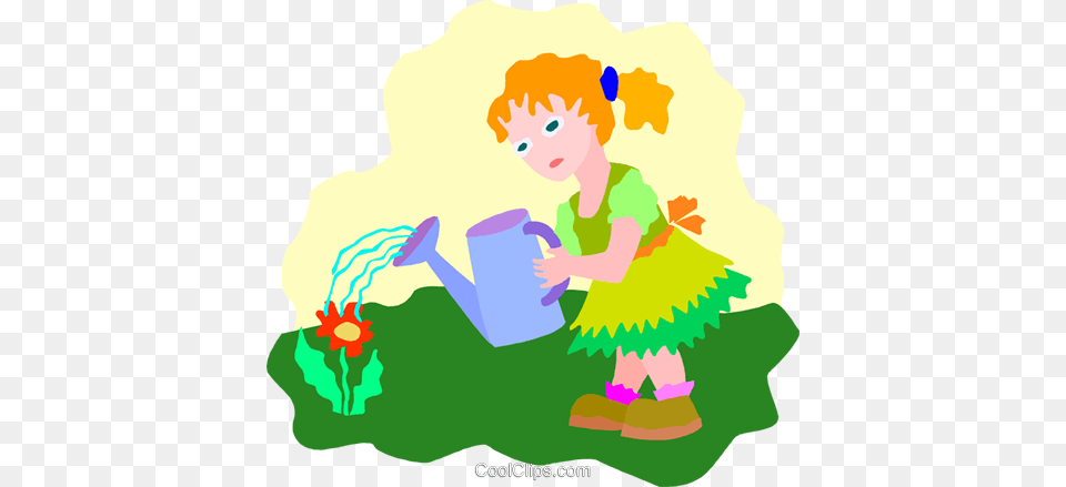 Girl Watering Flowers Clipart, Baby, Face, Head, Person Free Png