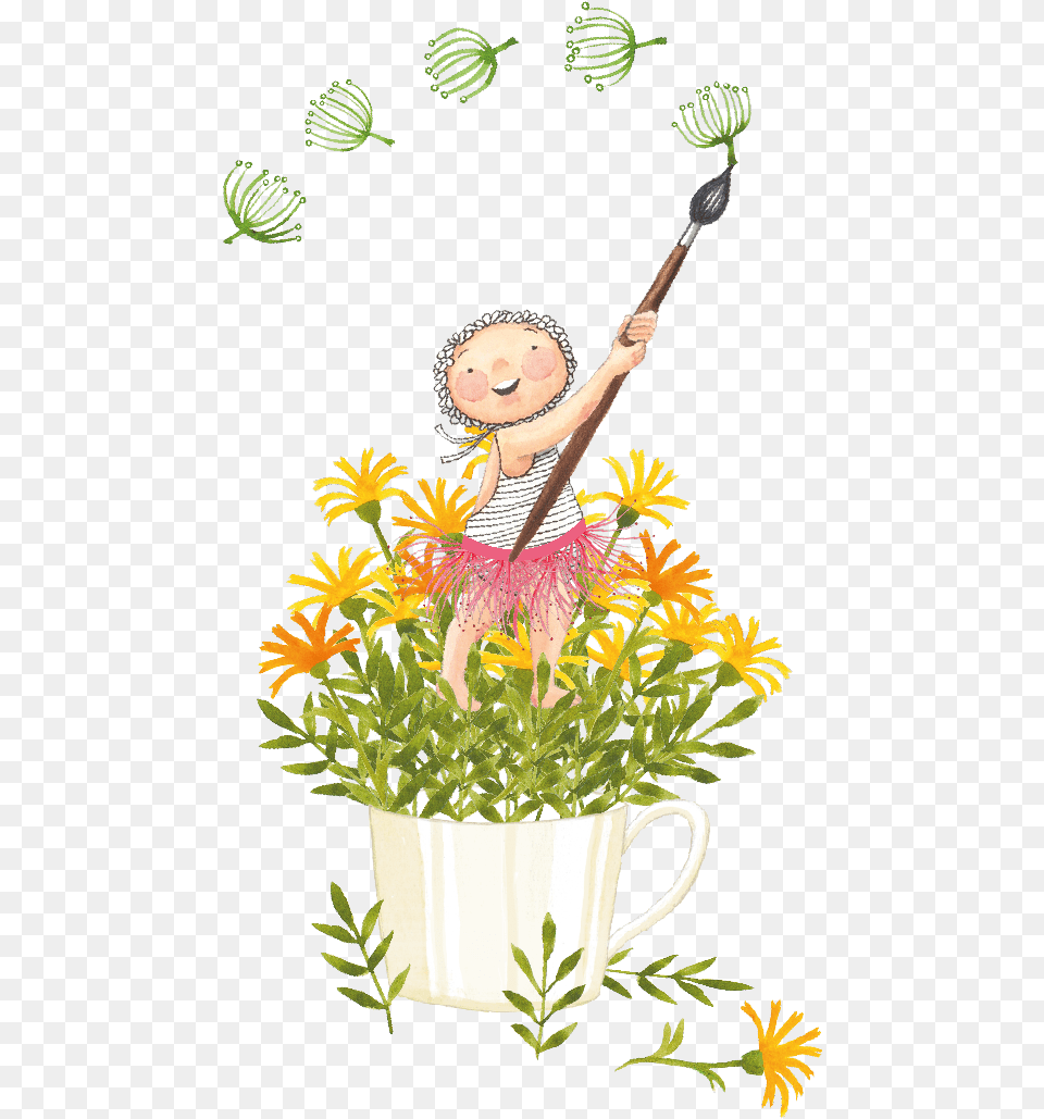Girl Wave Transparent Background, Plant, Herbs, Herbal, Potted Plant Png