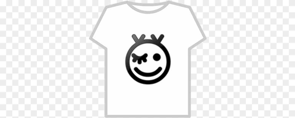 Girl Wink Smiley Face Transparent Kuromi T Shirt Roblox, Clothing, T-shirt, Stencil Free Png Download