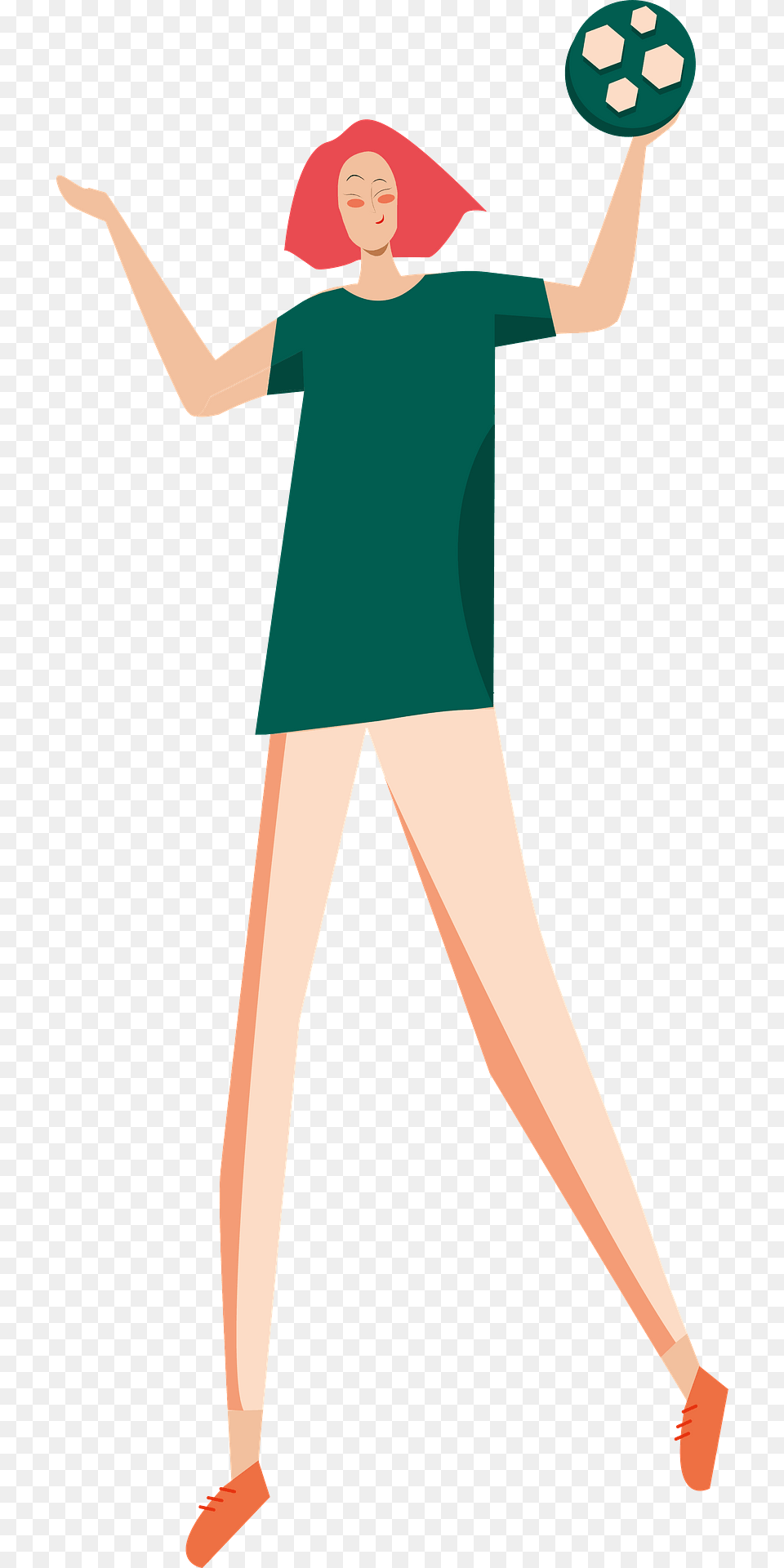 Girl With A Ball Clipart, Person, People, Clothing, Hat Free Png Download
