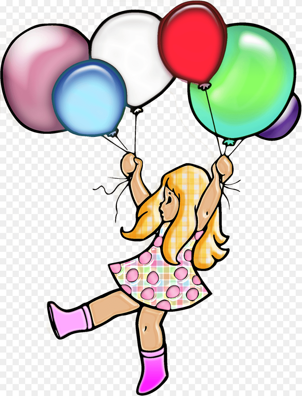 Girl With A Balloons Clipart, Balloon, People, Person, Baby Png