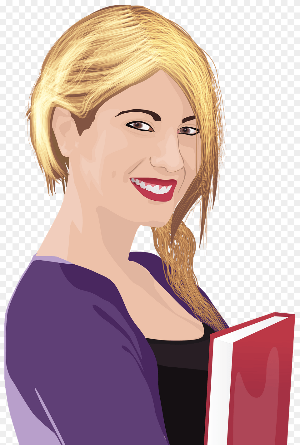 Girl With A Book Clipart, Reading, Person, Adult, Woman Free Png