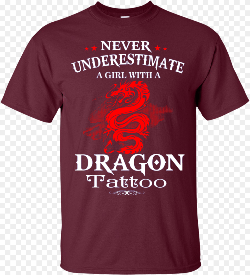 Girl With A Dragon Tattoo T Active Shirt, Clothing, T-shirt Free Png