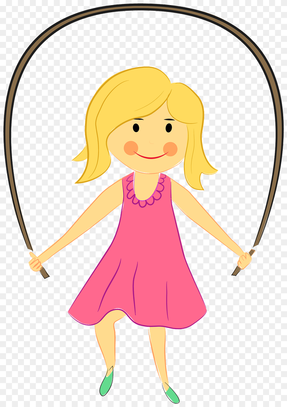 Girl With A Jumping Rope Clipart, Person, Face, Head, Doll Free Png Download