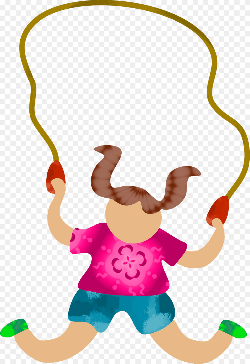 Girl With A Jumping Rope Clipart Free Png Download