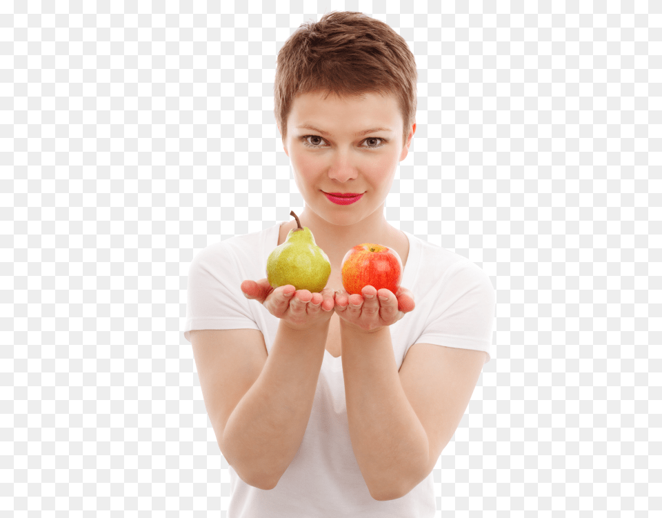Girl With Apple, Hand, Body Part, Person, Finger Free Png Download
