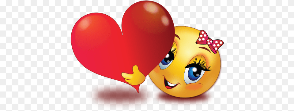 Girl With Big Heart Emoji Big Heart Emoji, Balloon Png
