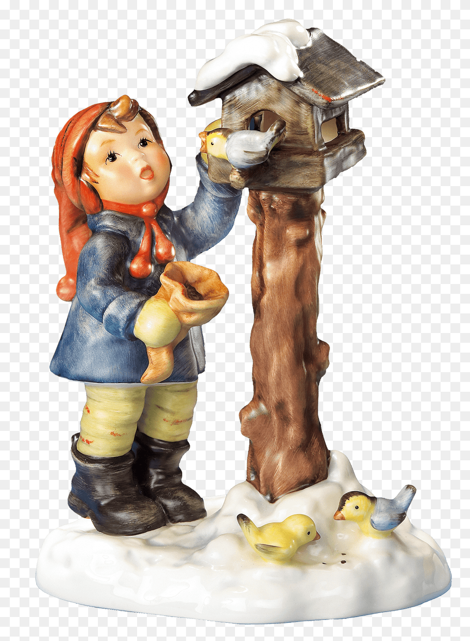 Girl With Bird Hummel Figurine, Baby, Person, Face, Head Free Transparent Png