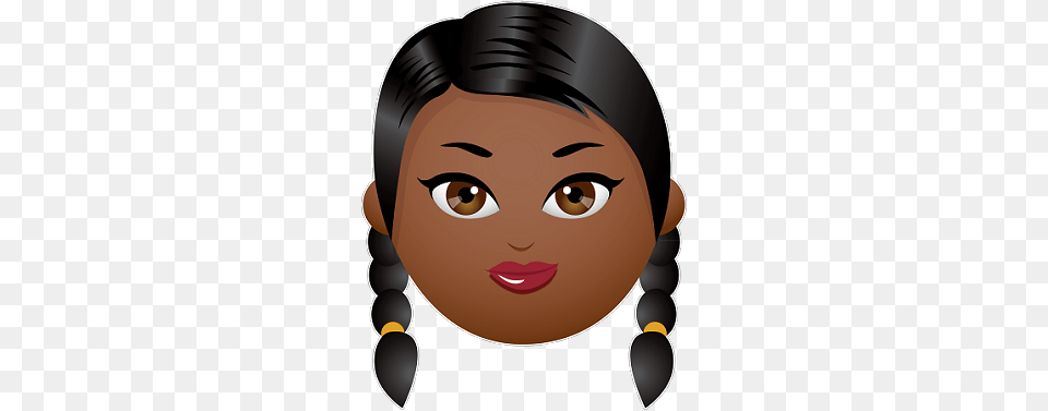 Girl With Braids Emoji Sticker Find Great New Emojis, Doll, Toy, Head, Person Free Png