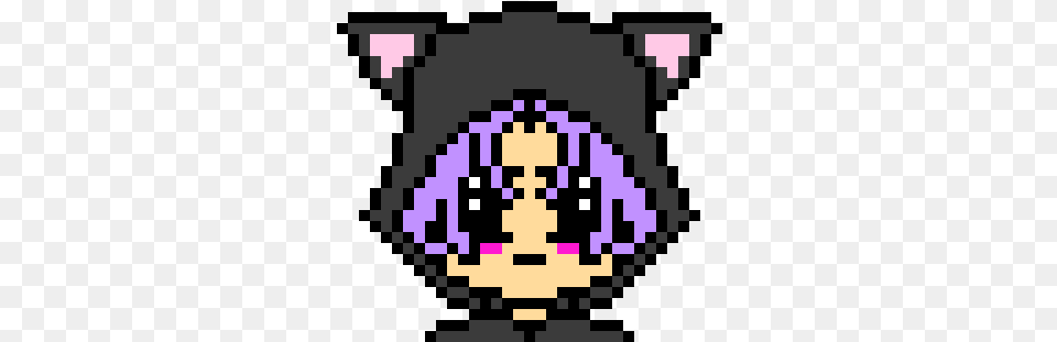 Girl With Cat Ears Cat Ears Pixel Art, Qr Code Free Transparent Png