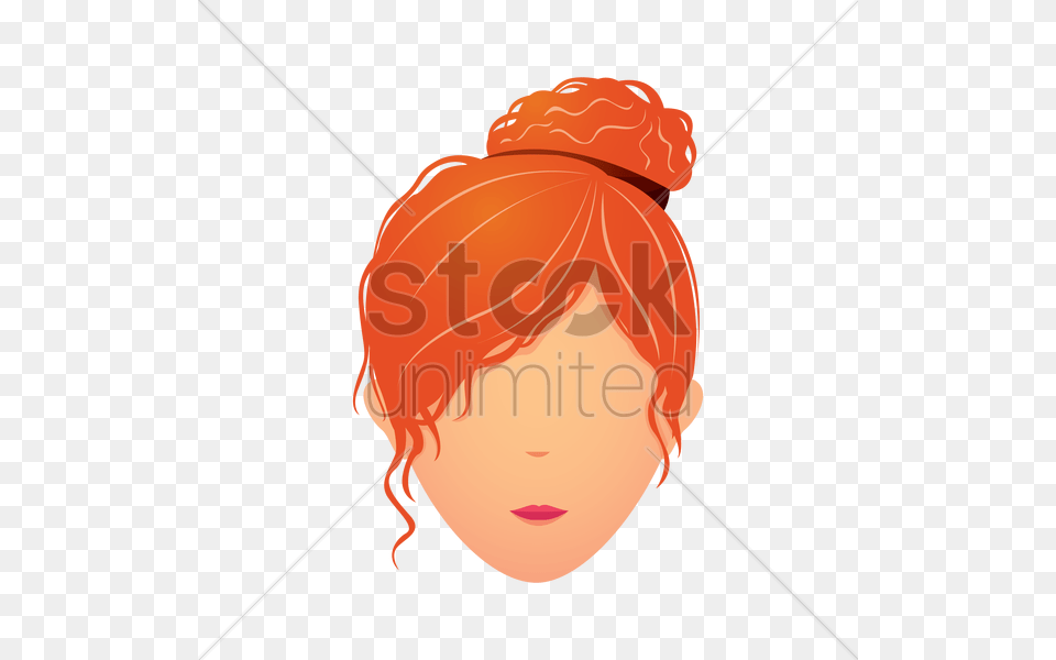 Girl With Curly Hair Bun Clipart Illustration, Face, Head, Person, Photography Free Png Download