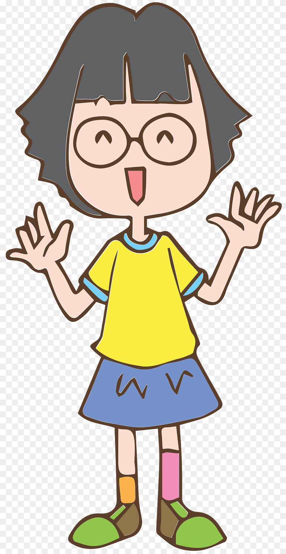 Girl With Glasses Clipart, Baby, Person, Publication, Book Free Png