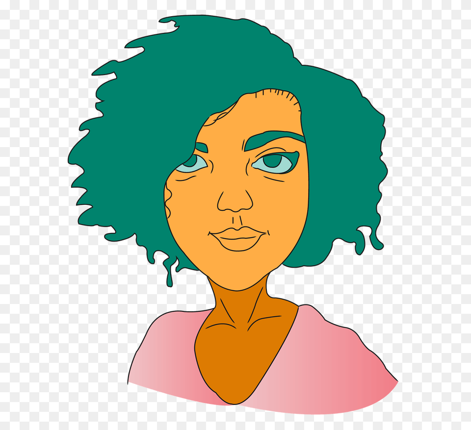 Girl With Green Hair Clipart, Art, Photography, Person, Head Free Png