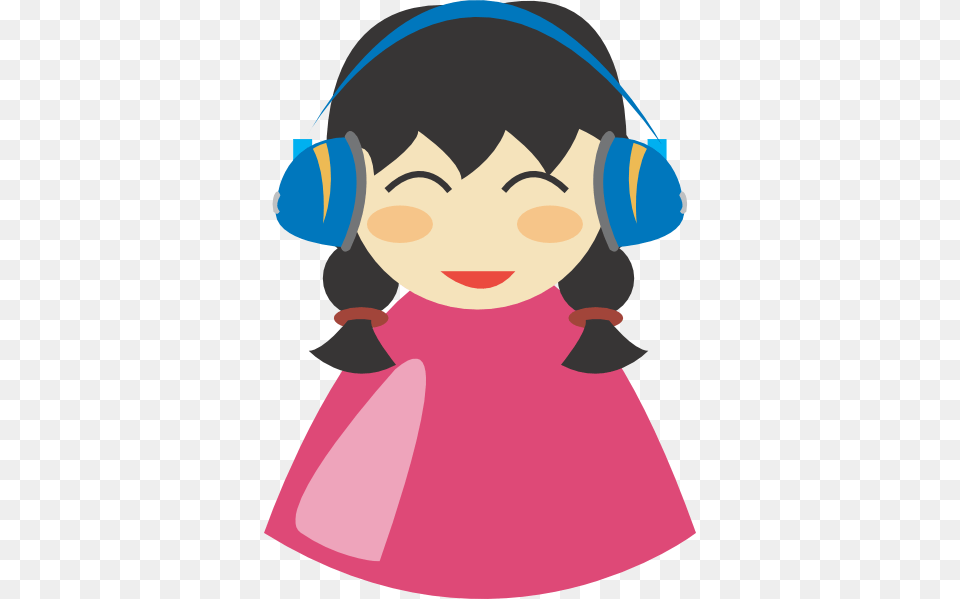 Girl With Headphone Clip Art, Baby, Person, Face, Head Free Transparent Png