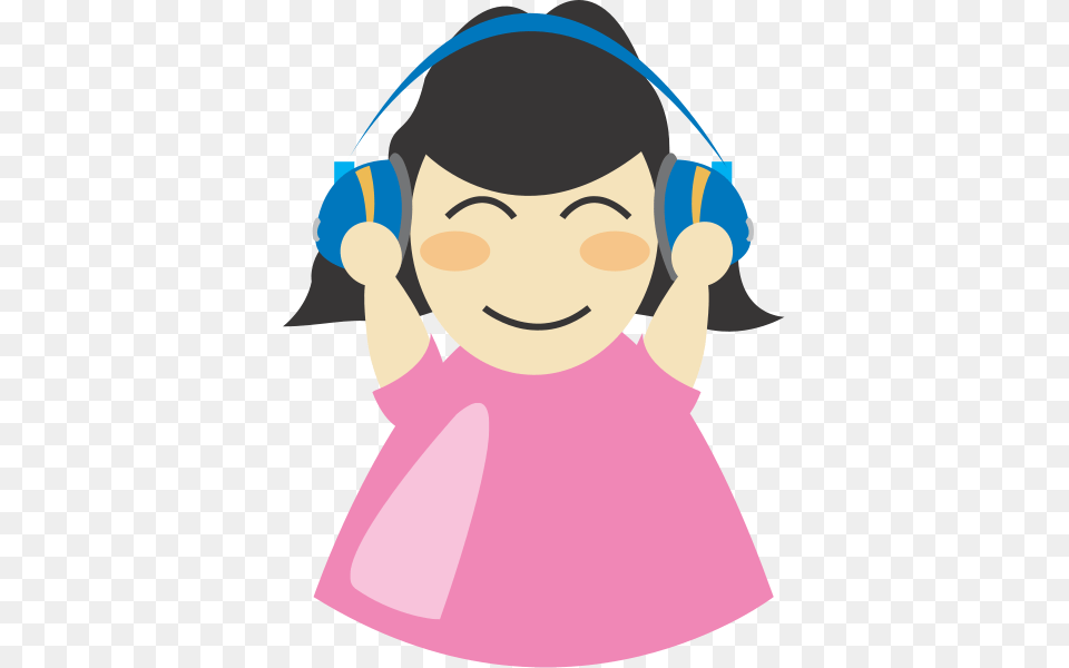Girl With Headphone Clip Arts For Web, Baby, Person, Face, Head Free Transparent Png
