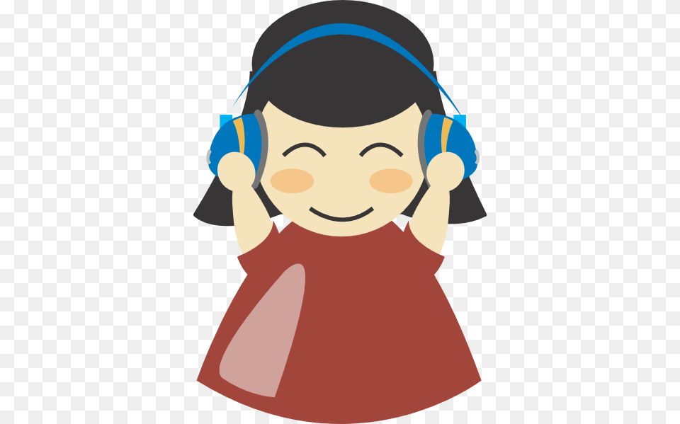 Girl With Headphones Clip Arts Download, Baby, Person, Face, Head Png