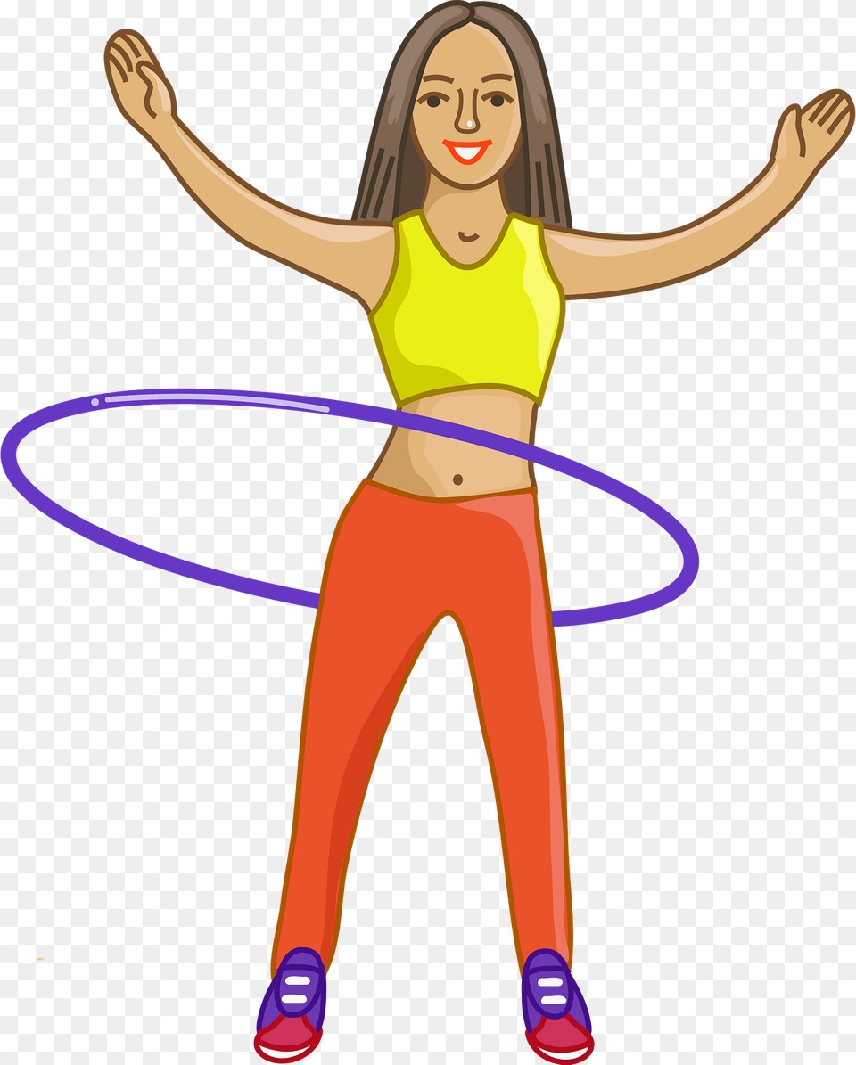 Girl With Hula Hoop Clipart, Toy, Person, Face, Head Free Png Download
