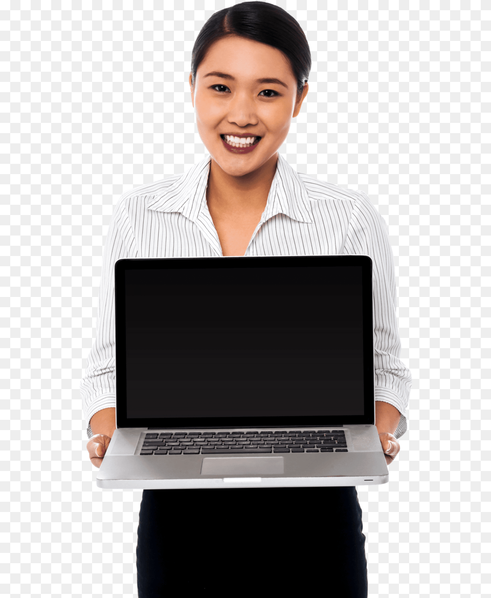 Girl With Laptop Girls With Laptop, Computer, Electronics, Pc, Adult Free Png Download