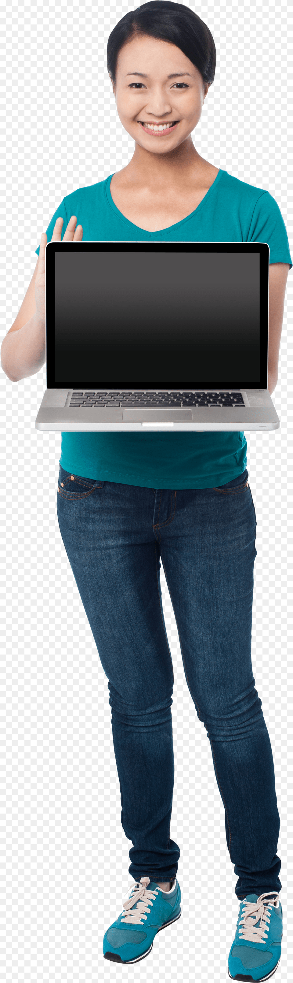 Girl With Laptop Woman With Laptop Png Image