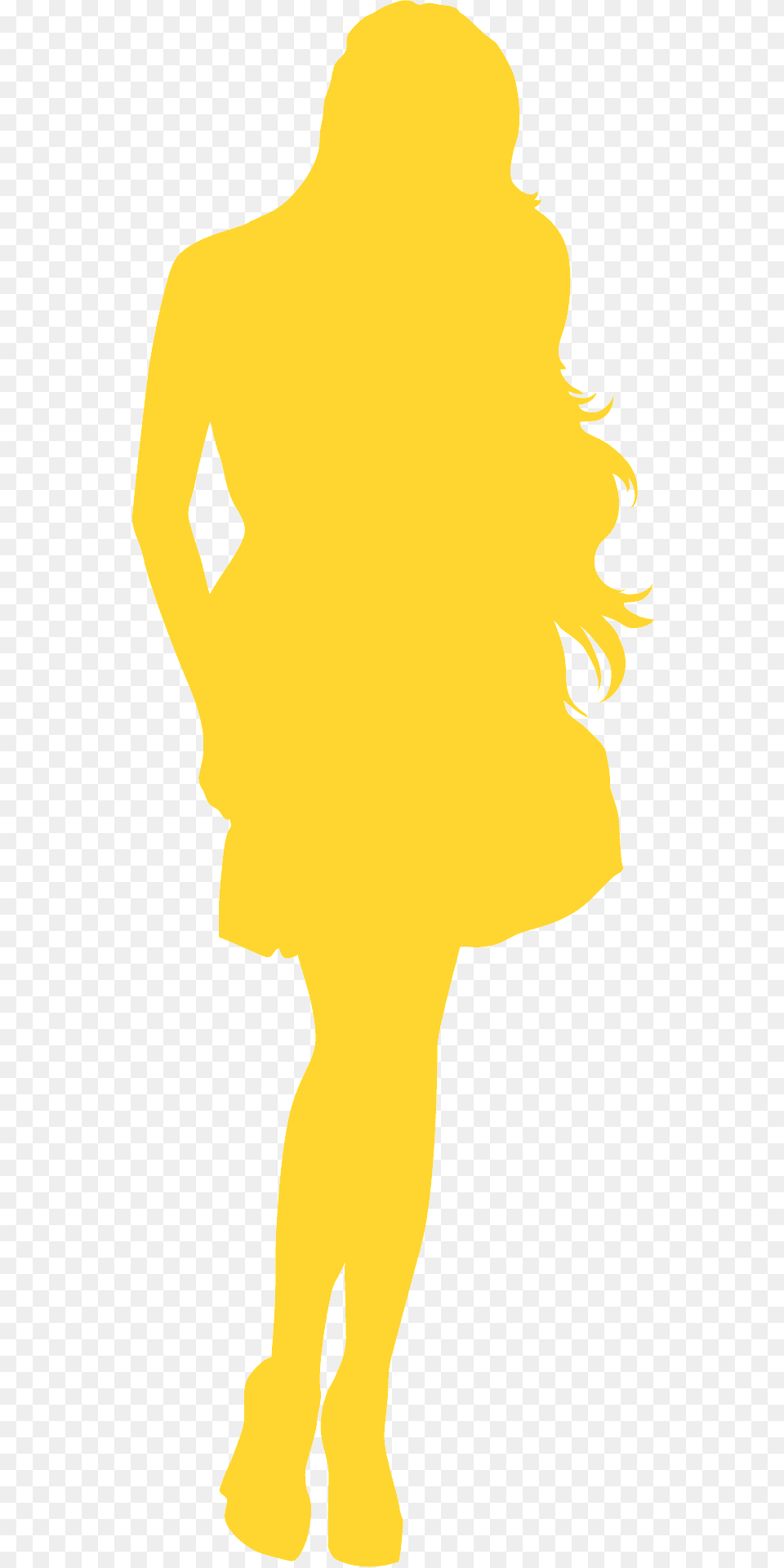 Girl With Long Hair Silhouette, Adult, Male, Man, Person Png