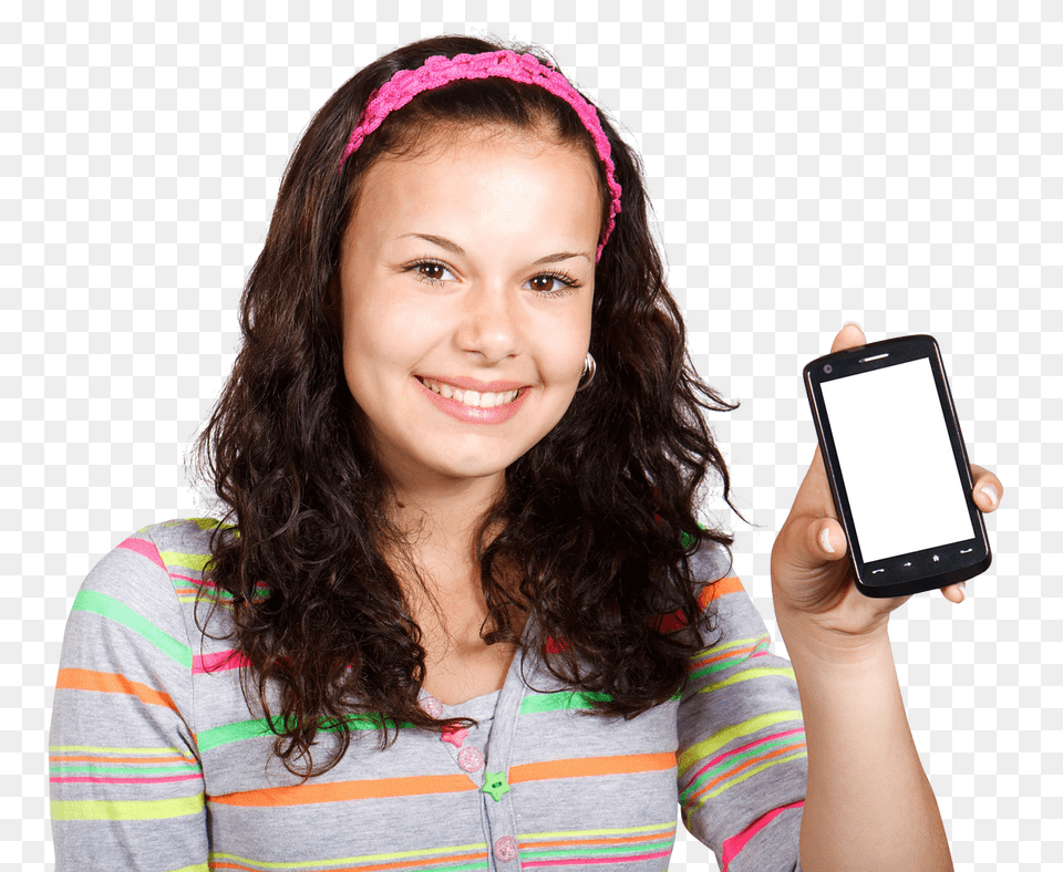Girl With Mobile Phone Image, Electronics, Mobile Phone, Photography, Person Png