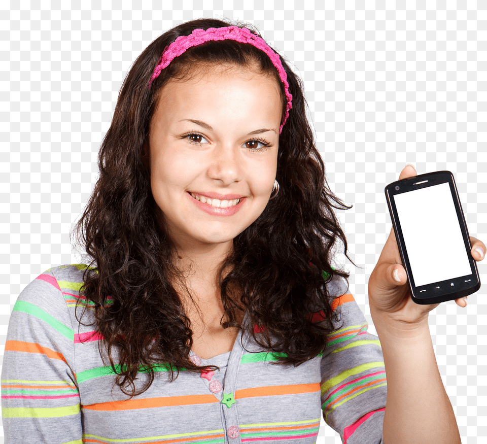 Girl With Mobile Phone Image For Girl With Phone, Electronics, Photography, Mobile Phone, Child Free Png Download