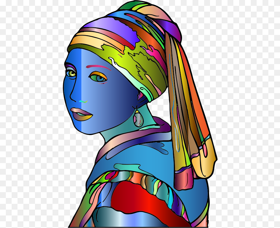 Girl With Pearl Earring By Gimpworkshop Surreal, Art, Modern Art, Adult, Female Free Transparent Png