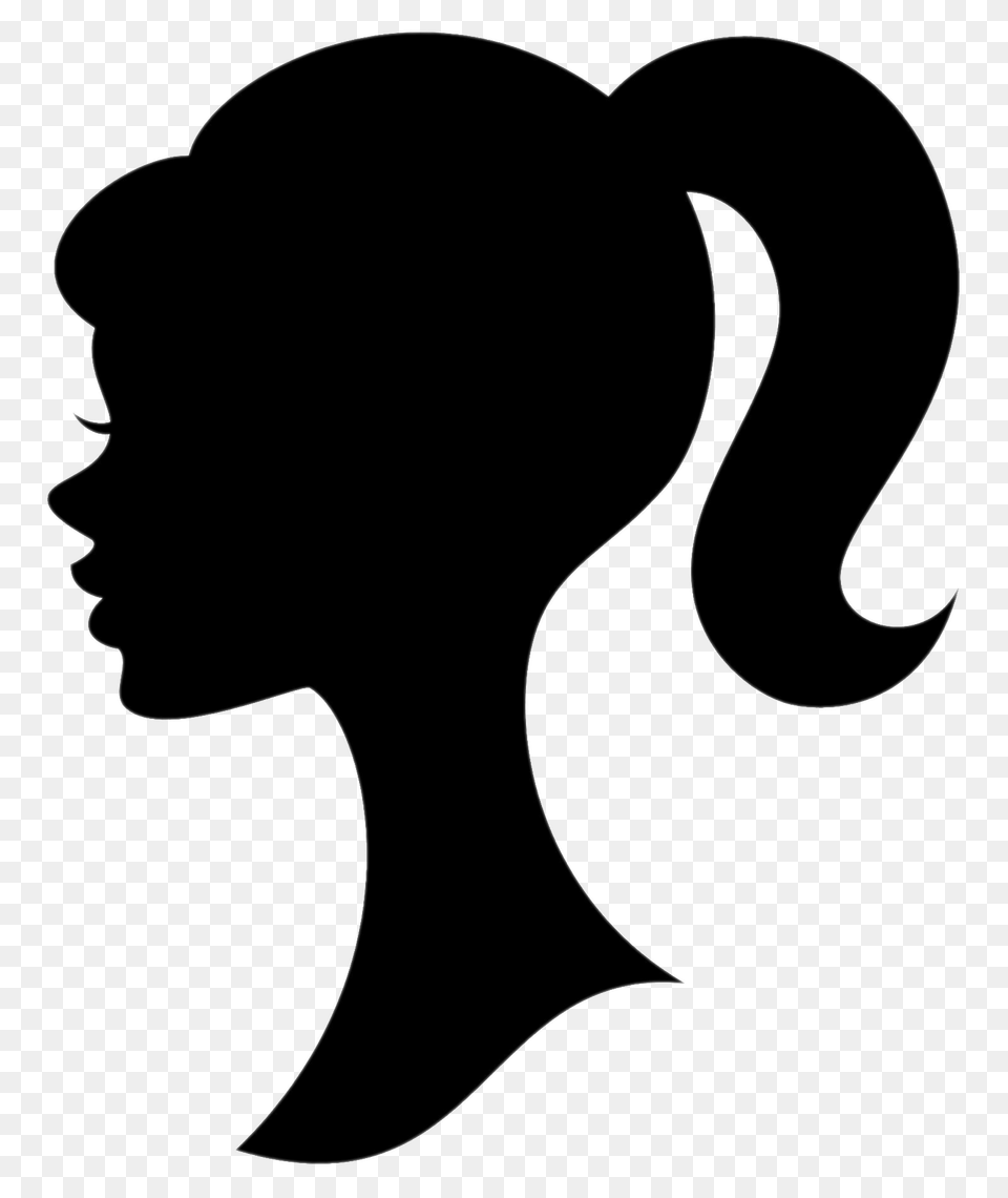 Girl With Ponytail, Silhouette, Animal, Fish, Sea Life Free Png Download