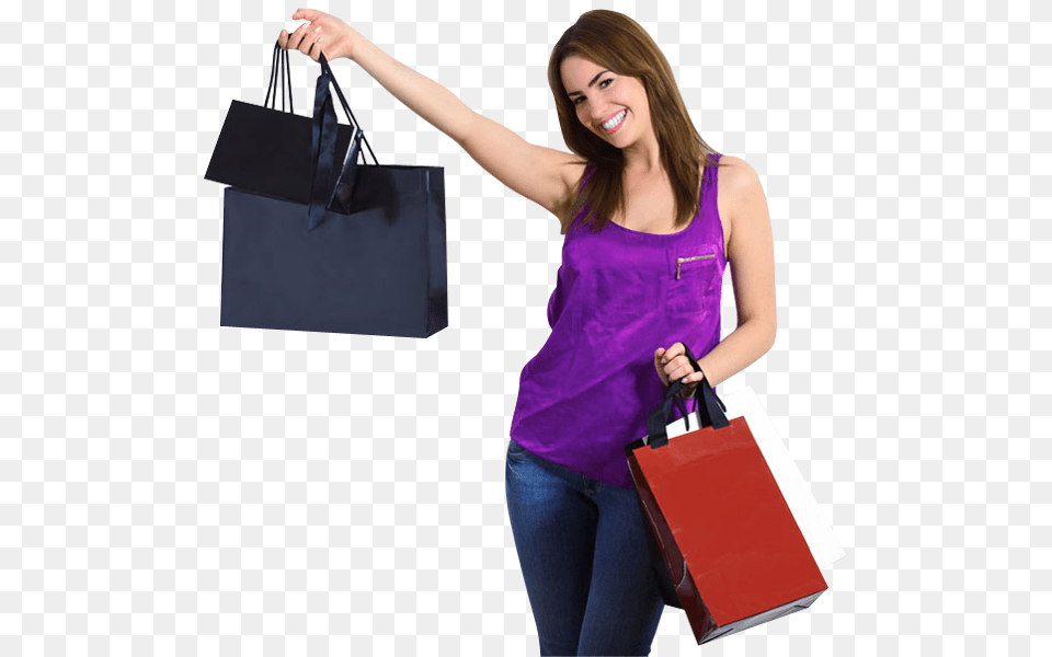 Girl With Shopping Bags, Bag, Person, Woman, Adult Png Image