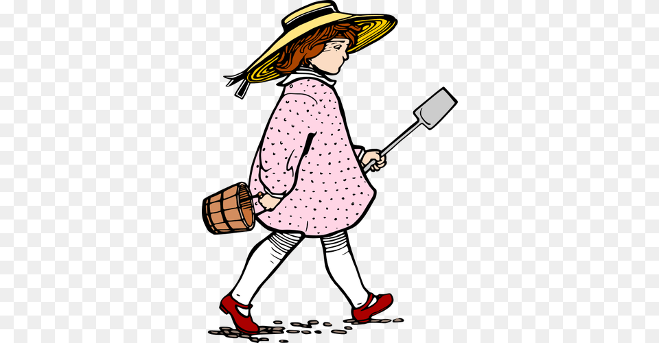 Girl With Shovel, Clothing, Hat, Person, Face Free Png