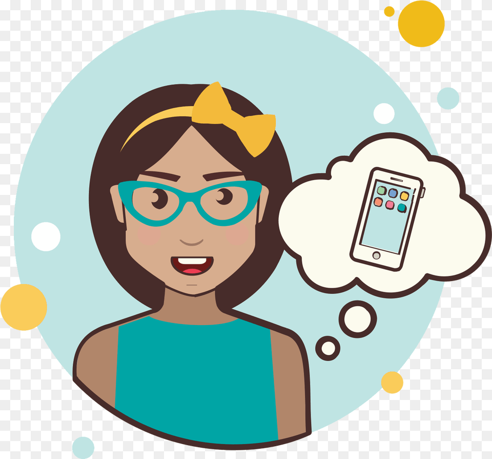 Girl With Smartphone Icon Cartoon Clipart Full Size Vector De Personas, Photography, Electronics, Phone, Mobile Phone Free Transparent Png