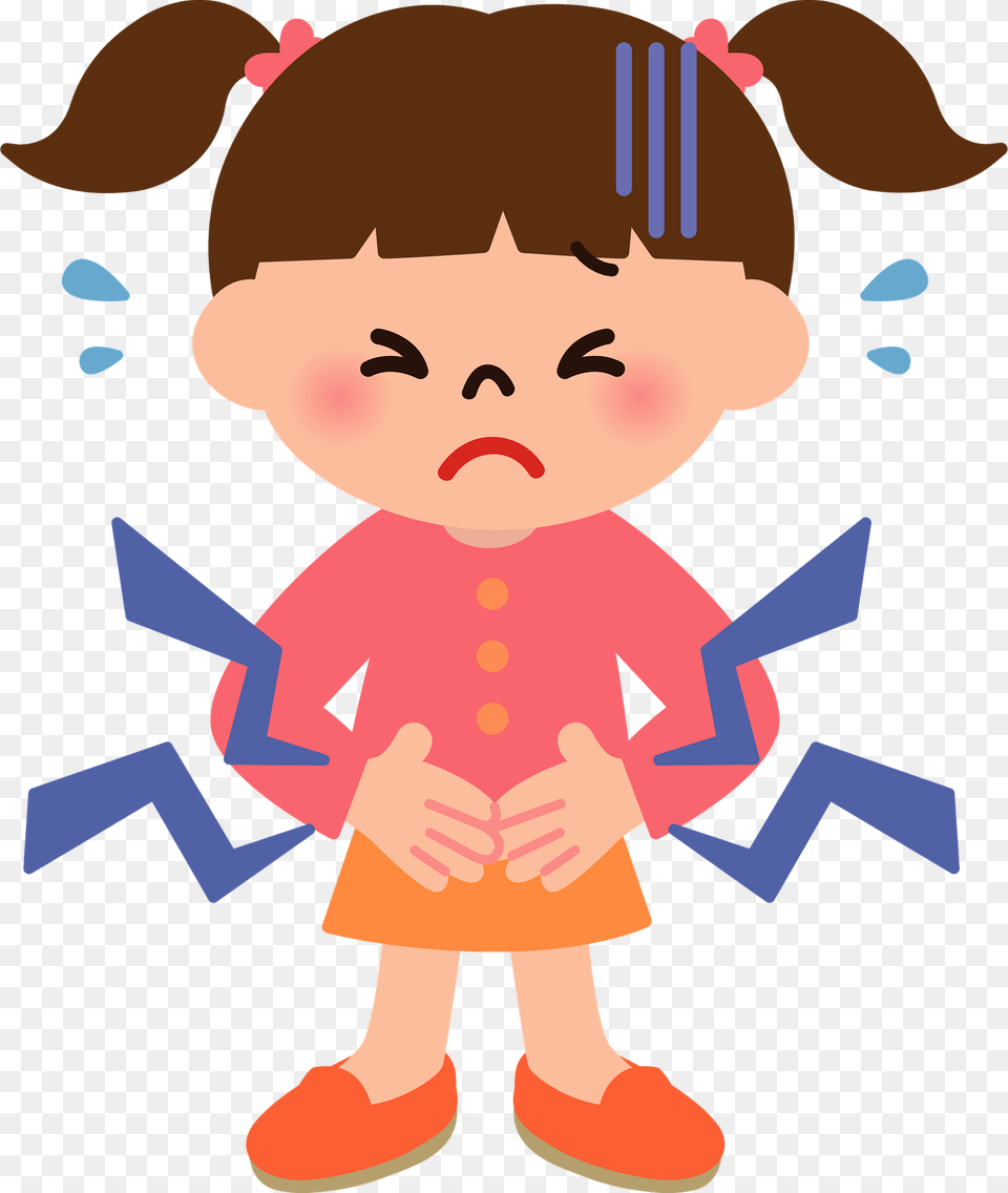 Girl With Stomachache Clipart, Baby, Person, Face, Head Png