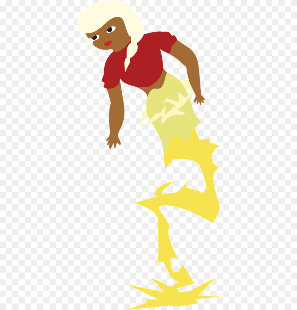 Girl With The Power Of Lightning Lightning Superpower Figure Skating Jumps, Baby, Person, Face, Head Free Transparent Png