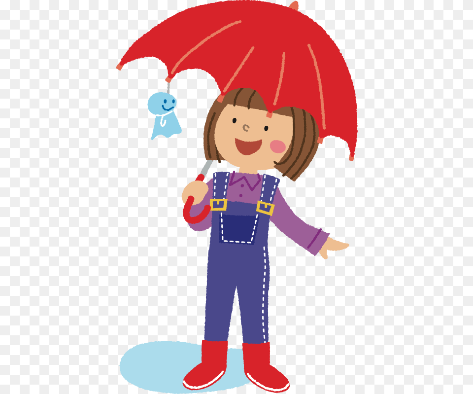 Girl With Umbrella Cartoon, Baby, Person, Canopy, Face Free Transparent Png