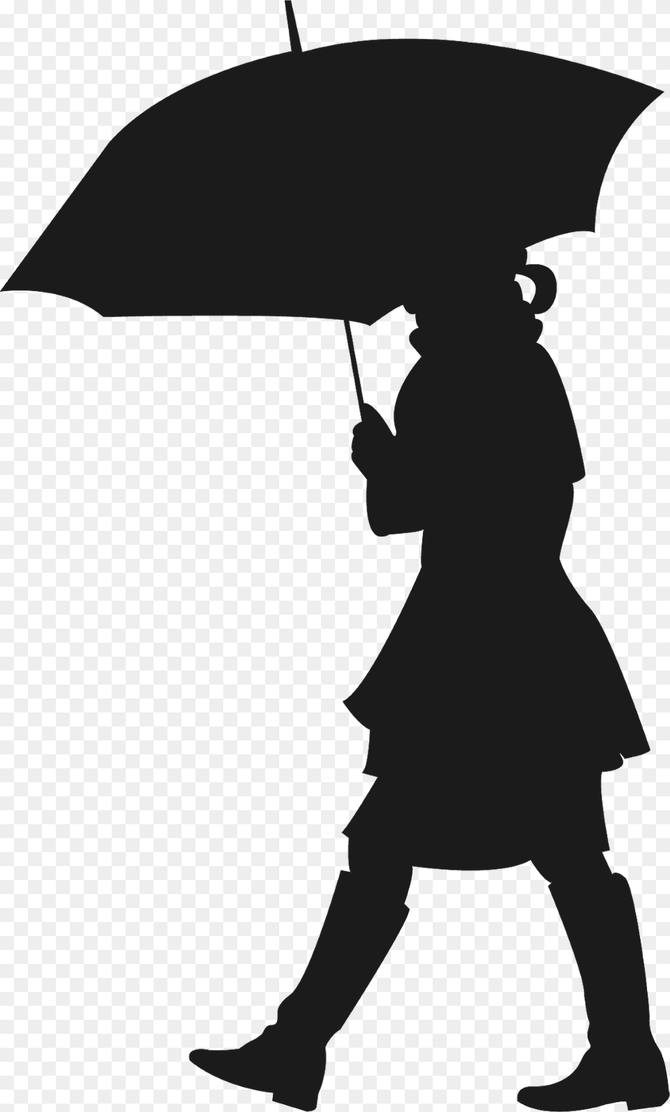 Girl With Umbrella Quotes, Canopy, Silhouette, Person Free Png Download