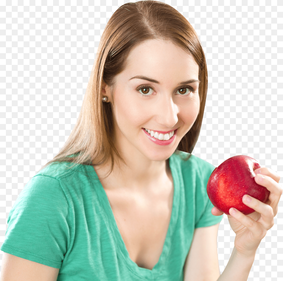 Girl With Weight Scale Woman Apple Png Image