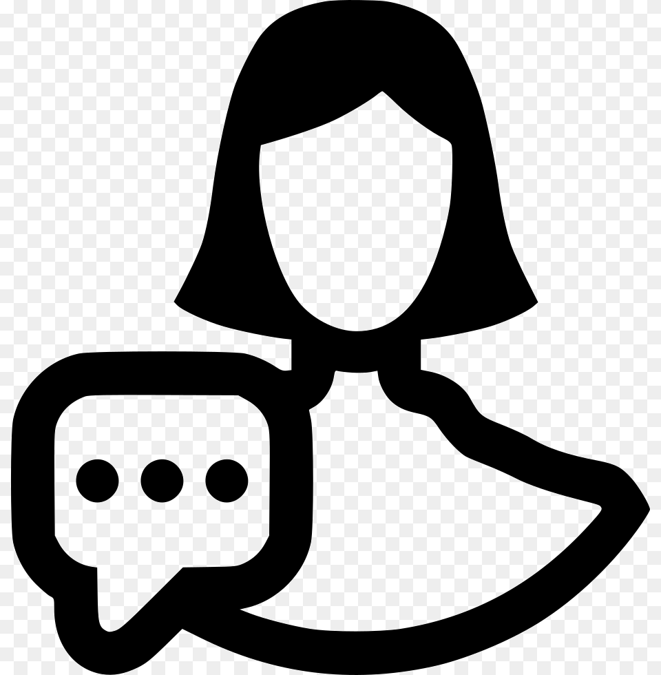 Girl Woman Chat Message Scalable Vector Graphics, Clothing, Hood, Stencil, Hat Free Png Download