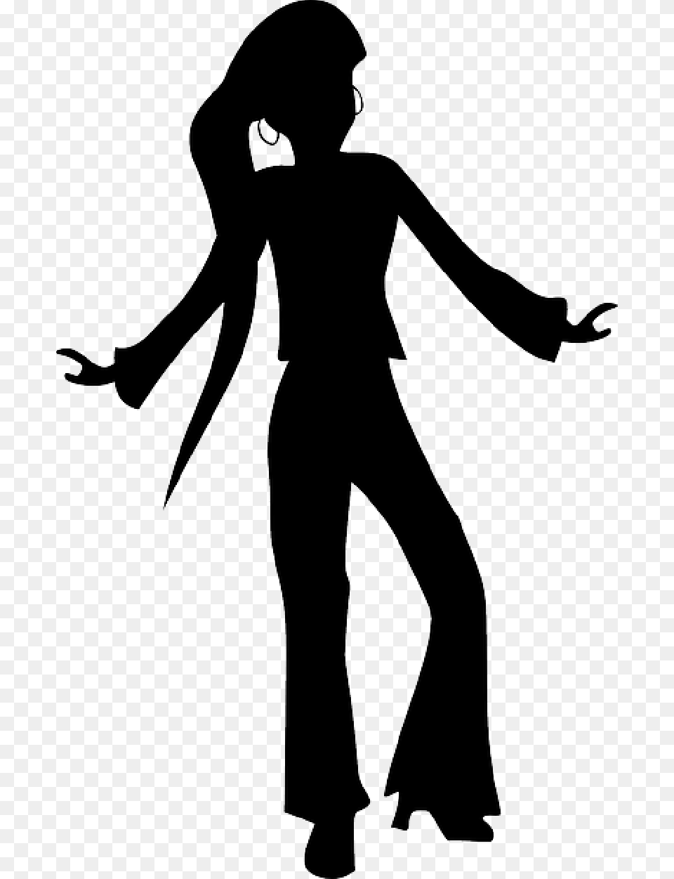 Girl Woman Dancing Disco Disotheque Young Youth Clipart Disco Dancer, Adult, Female, Person, Silhouette Png