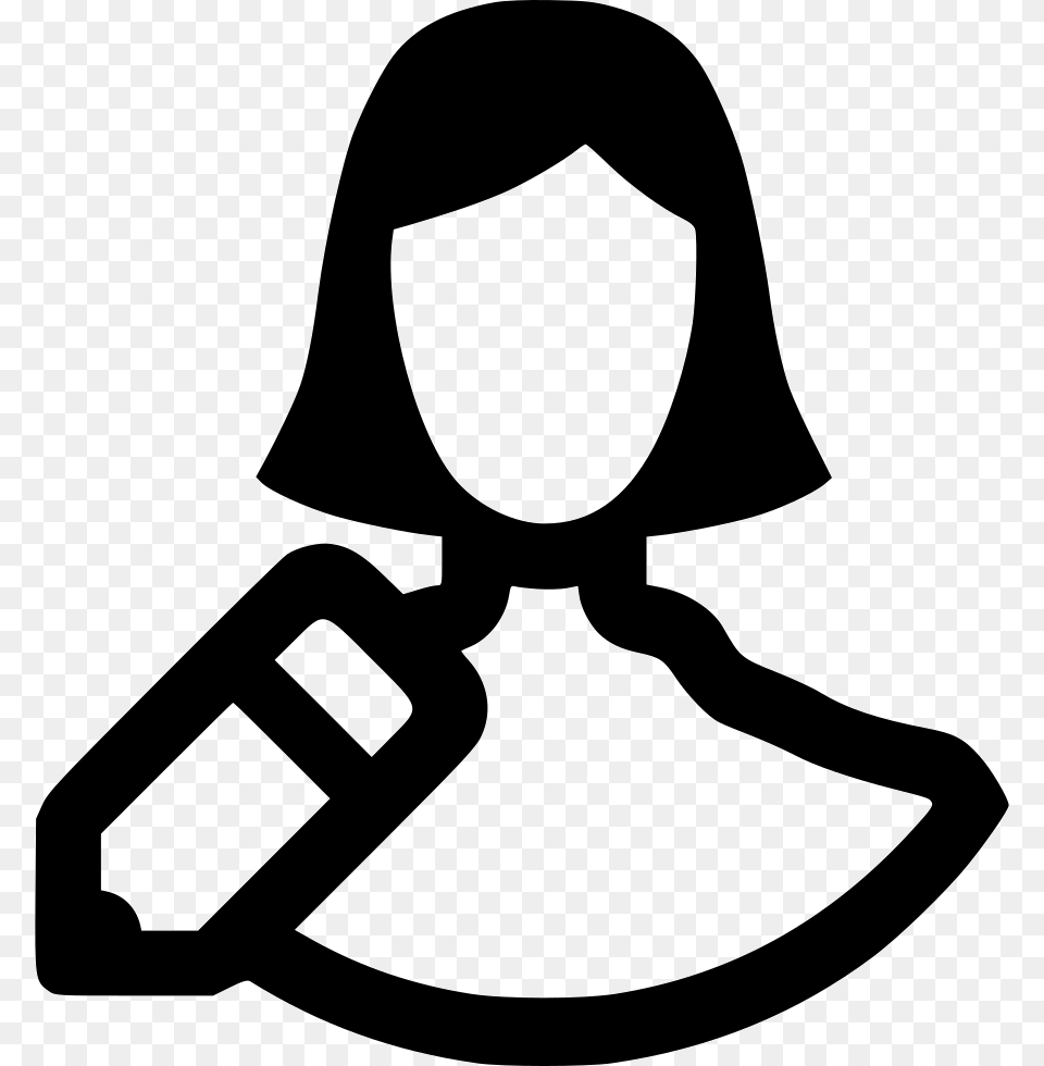 Girl Woman Edit Profile Personal Information Icon, Clothing, Hood, Stencil, Bow Free Transparent Png