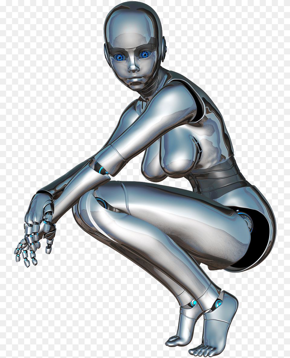 Girl Woman Face Posing Side Robot Cyborg Android Robot Women, Adult, Female, Person, Head Free Transparent Png