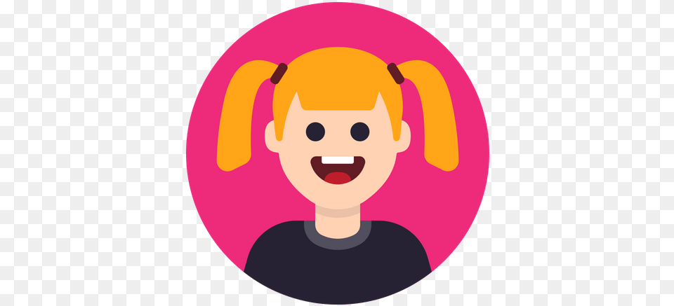 Girl Womanavataremojihappypeoplekid Icon Of Flat Style Avatar Flat Design Person Icon, Photography, Face, Head, Baby Free Png