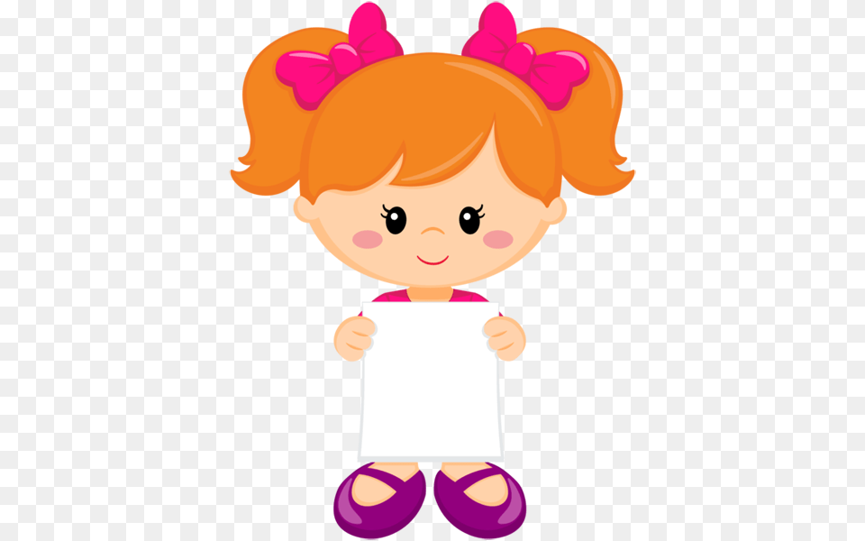 Girl Wpink Hair Bows School Clipart Preschool Crafts Gafetes Preescolar Para, Person, Face, Head, Baby Png Image