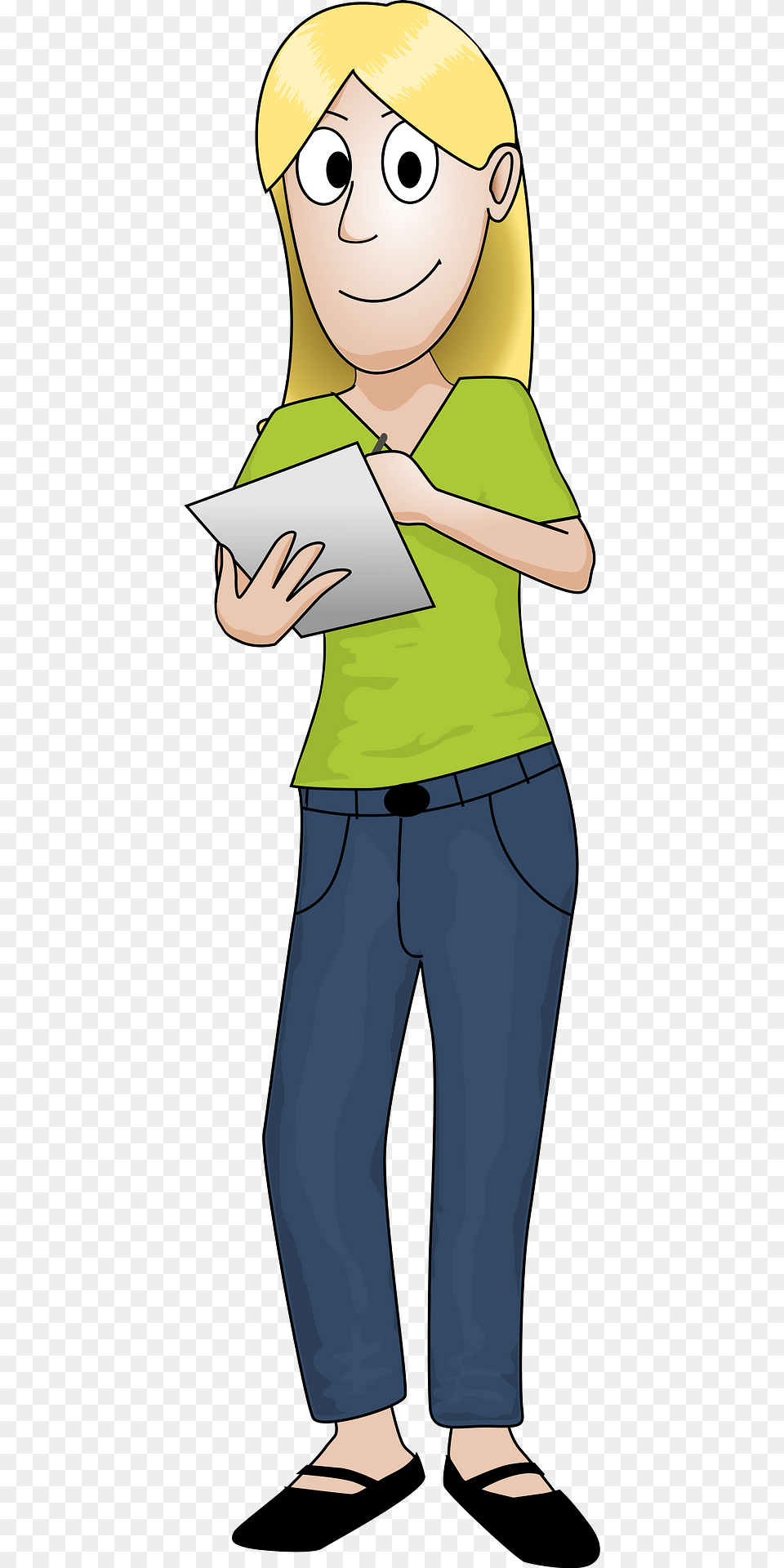 Girl Writing A Note Clipart, Adult, Reading, Publication, Person Png Image