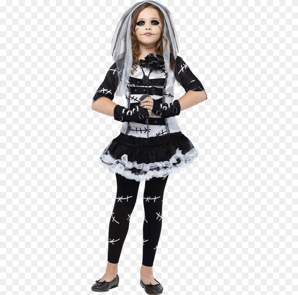 Girl Zombie Bride Makeup, Clothing, Costume, Person, Female Free Transparent Png